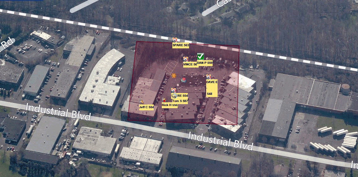 GPS Tracking Geofence Around a Warehouse